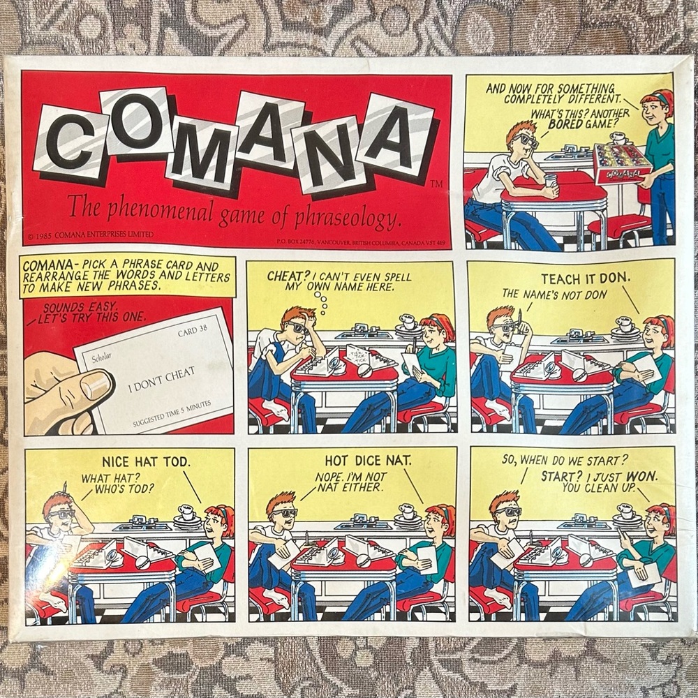 1985 COMANA- The Phenomenal Game of Phraseology. NIB* Rare! Hard to Find!
